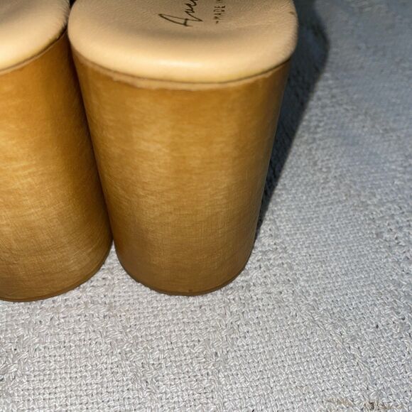 Avellini Women’s Heeled Slides Size 40 U.S. 9 M Blue Beige Fabric Outdoors Beach - Picture 12 of 12